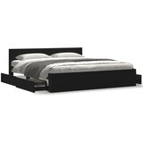 vidaXL Okvir kreveta s uzglavljem bez madraca crni 180x200 cm | shoptok.hr