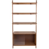 Zuiver Rjav regal iz masivnega jesena z drsnimi vrati 90x180x35 cm Rise – | Shoptok.si