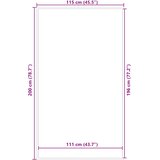  Otirač prugasti crni i sivi 115 x 200 cm | shoptok.hr