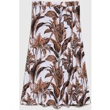 Marisse Brown Plant Print Midi Skirt | Shoptok.si