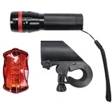 Vorel kolesarska svetilka Set: 3W sprednji Cree LED + zadaj 5 LED 88422, (21229544)