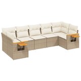  The Living Store Vrtna sedežna garnitura 7-delna z blazinami bež poli ratan - Vrtna Sedežna Garniture, (21460199) | Shoptok.si