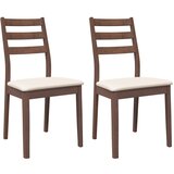 Maison Chic Jedilni stoli - Vzorci stoli z blazinami 2 kosa Brown Solid Wood Rubber A1483, (22031322) | Shoptok.si