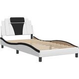  Okvir kreveta LED bijelo-crni 100 x 200 cm od umjetne kože | shoptok.hr