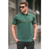 Madmext Dark Green Men's Polo Neck T-Shirt 6077