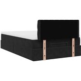 vidaXL Otomanski posteljni okvir z vzmetnico črn 120x200 cm žamet | Shoptok.si