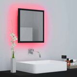 vidaXL lED kupaonsko ogledalo crno 40 x 8,5 x 37 cm konstruirano drvo | shoptok.hr