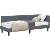 vidaXL Kotni okvir postelje z matrico z vzglavjem 2 pcs Siva Žamet, (5000155881) | Shoptok.si