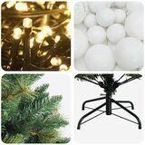  Umjetno božićno drvce s kuglicama 150 cm 150 LED lampica Slike