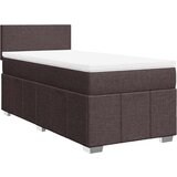  Box spring postelja z vzmetnico temno rjava 90x200 cm blago, (21304422) | Shoptok.si