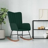  Stolica za ljuljanje tamnozelena baršunasta | shoptok.hr
