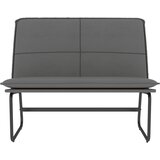  Klupa siva 100 x 75 x 76 cm od umjetne kože | shoptok.hr