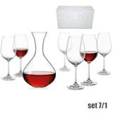 KB SET KOZARCEV ZA VINO + VRČ VIOLA 7/1 KRISTALIN, (21211655)