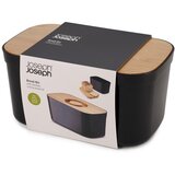 Shumee JJ Škatla za kruh z desko za rezanje Bambus, črna, (21398324) | Shoptok.si