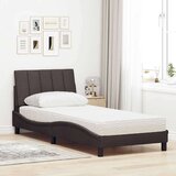 vidaXL Krevet s madracem tamnosmeđi 90 x 190 cm od tkanine | shoptok.hr