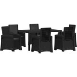  Vrtni set za objed 7 kom. Antracit PP | shoptok.hr