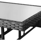  Vrtni stol crni 80 x 80 x 74 cm od poliratana | shoptok.hr