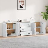  Komode bijela 3 kom od konstruiranog drva | shoptok.hr