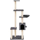  Penjalica za mačke sa stupovima za grebanje tamnosiva 142 cm | shoptok.hr