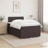  Boxspring krevet s madracem Tamno smeđa 120 x 190 cm Tkanina | shoptok.hr