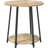 vidaXL Krajnji stolovi Sonoma hrast MDF, Metal Srednji Elegantni | shoptok.hr