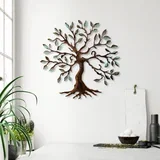 Zidna dekoracija drvo 60x60cm, metalna
