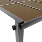  Vrtna sjenica antracit 3x3 m aluminij | shoptok.hr