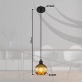 Globo 15638G - visilica na sajli zumba 1xE27/25W/230V prečnik 15 cm zelena | Eponuda.com
