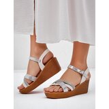 Resti Women's wedge sandals with rhinestones and glitter Glittera | shoptok.hr