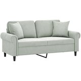  Dvosjed s ukrasnim jastucima svjetlosivi 140 cm baršunasti | shoptok.hr