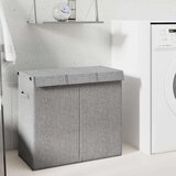  Sklopiva košara za rublje siva 64 5x34 5x59 cm umjetno platno | shoptok.hr