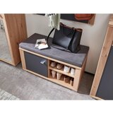 XORA garderobna klop barve grafita, hrast artisan | Shoptok.si