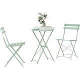  Sklopivi bistro set 3 pcs Morska pjena Čelik | shoptok.hr
