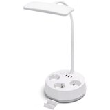 Aigostar LED prigušiva stolna lampa sa utičnicama i USB portom LED/4,6W/230V bela Cene