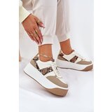 Boto Womens Sneakers On Chunky Platform Animal Print Beige Telanila | Shoptok.si