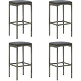  5-dijelni vrtni barski set s jastucima sivi | shoptok.hr