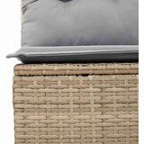 vidaXL 10-delna vrtna sofa garnitura z blazinami Bež Poliratan Akacija | Shoptok.si