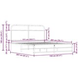  Posteljni okvir brez vzmetnice 150x200 cm dim. hrast inž. les, (21610752) | Shoptok.si