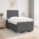  Boxspring krevet s madracem Tamnosiva 120 x 190 cm Tkanina | shoptok.hr