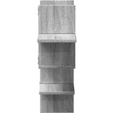 vidaXL Stenska polica siva sonoma 124,5x18x60,5 cm inženirski les | Shoptok.si
