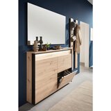 Voleo viseča omara za čevlje črna, hrast artisan | Shoptok.si