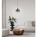 Eglo visilica Oilella 99616, 1x E27, Ø19 cm, crna, mesing i sivo staklo | shoptok.hr