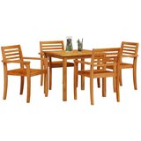  Set od 5 komada za blagovanje u vrtu od čvrstog akacijinog drveta | shoptok.hr