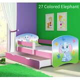  Dječji krevet ACMA s motivom, bočna roza + ladica 160x80 cm 27 Colored Elephant | shoptok.hr