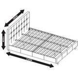 CARRYHOME OBLAZINJENA POSTELJA 180 cm x 200 cm , les, tekstil antracit | Shoptok.si