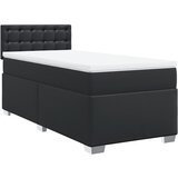  s oprugama i madracem crni 100x200 cm od umjetne kože | shoptok.hr