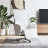  Naslonjač od umjetne kože s osloncem za noge bijeli | shoptok.hr