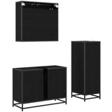 vidaXL Komplet pohištva za kopalnico 3 pcs Črni hrast 80 x 33 x 60 cm | Shoptok.si