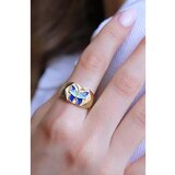Fenzy eleganten prstan z motivom metulja, modre barve | Shoptok.si