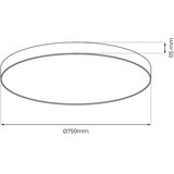  LED prigušiva stropna lampa SIENA LED/80W/230V 3000-6000K prečnik 75cm crna+DO | Eponuda.com